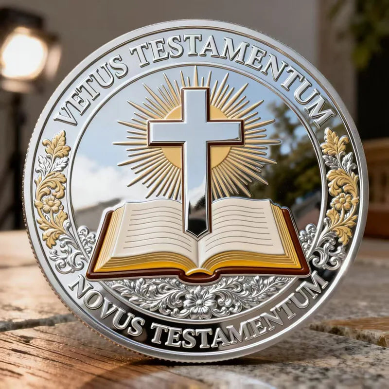MOEDA DA ÚLTIMA CEIA E BÍBLIA SAGRADA – FÉ E COMUNHÃO