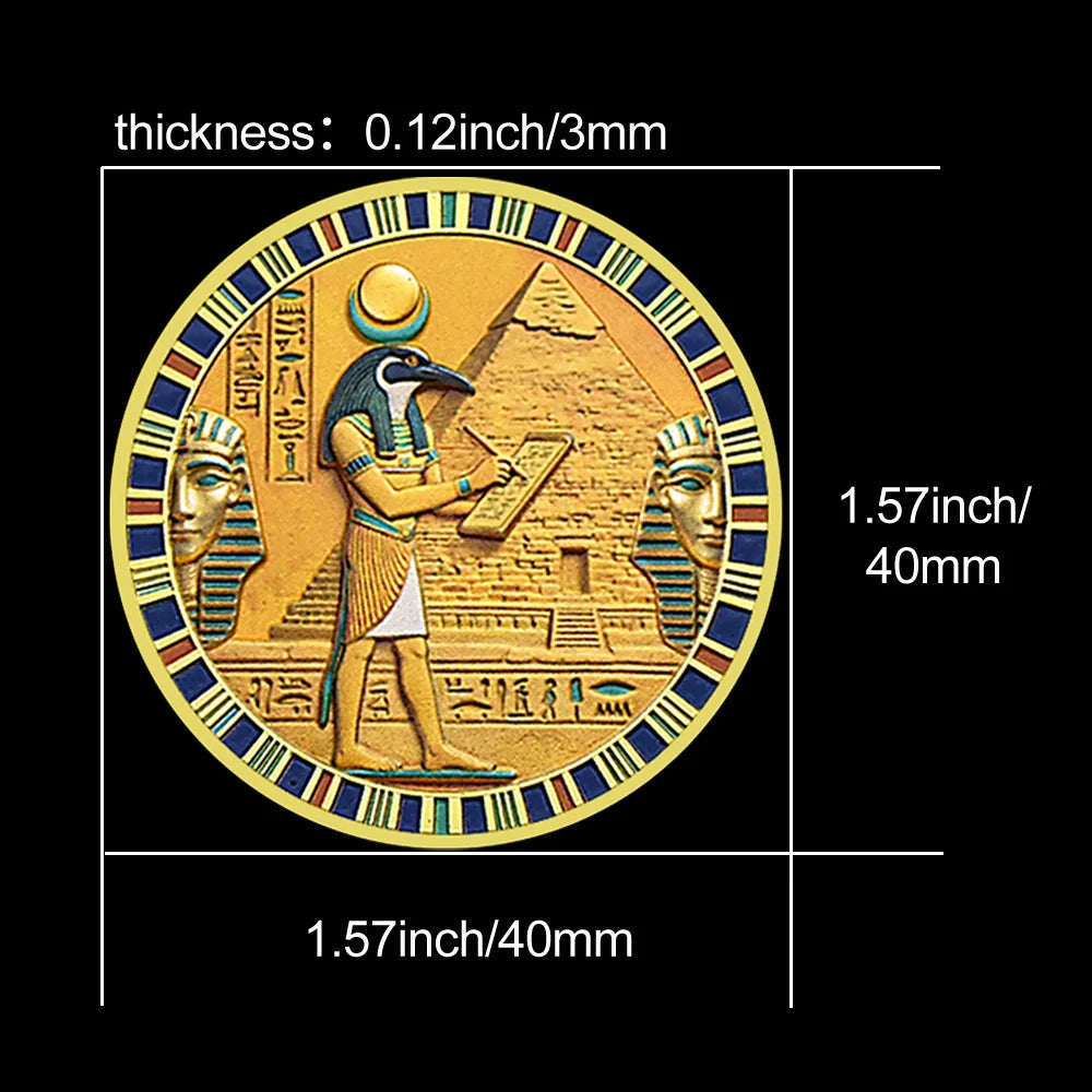 MOEDA THOTH E PIRÂMIDES – ESCRITA, MEMÓRIA E SABEDORIA - 4 OPÇÕES