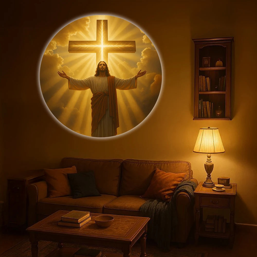 Luminária Projetora Sagrada — A Presença de Jesus no Seu Lar