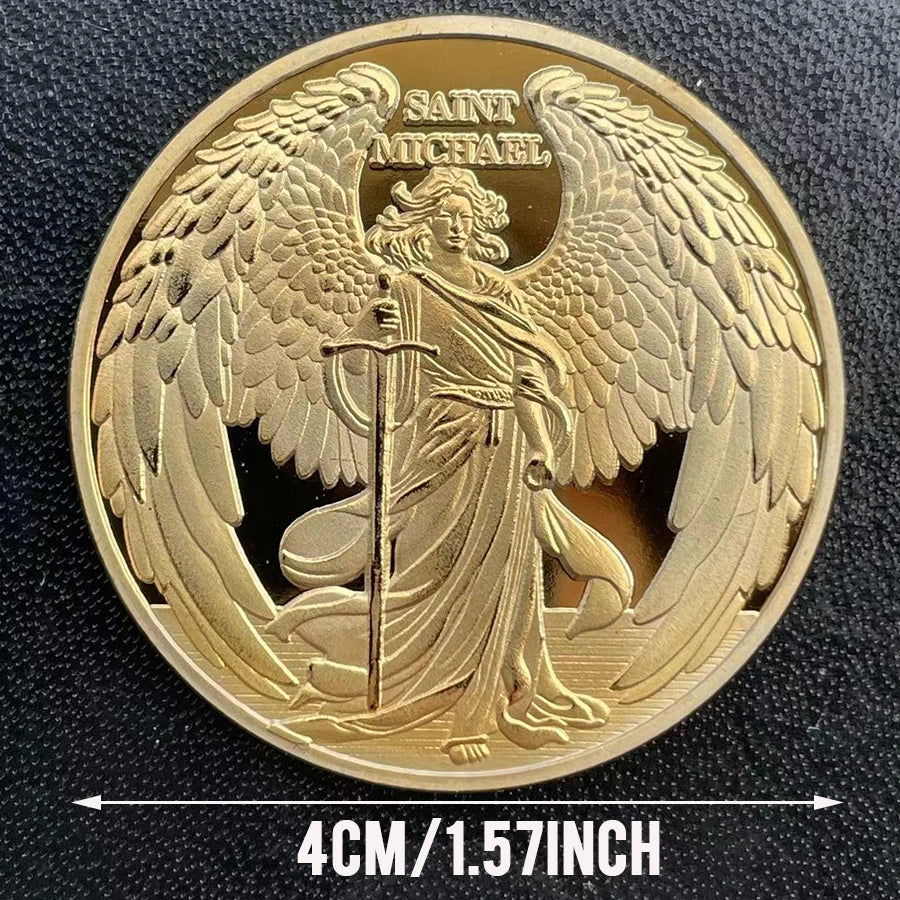 Moeda de Arcanjo São Miguel — Proteção para quem você ama — Com Salmo 91.