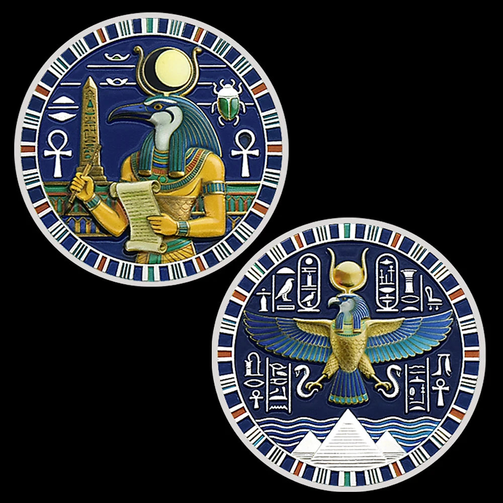 MOEDA THOTH E PIRÂMIDES – ESCRITA, MEMÓRIA E SABEDORIA - 4 OPÇÕES