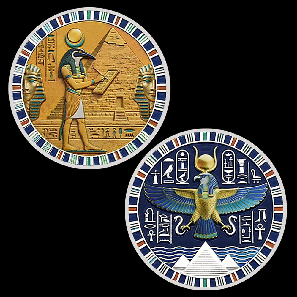 MOEDA THOTH E PIRÂMIDES – ESCRITA, MEMÓRIA E SABEDORIA - 4 OPÇÕES