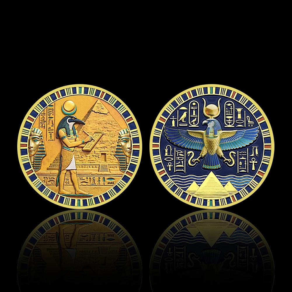 MOEDA THOTH E PIRÂMIDES – ESCRITA, MEMÓRIA E SABEDORIA - 4 OPÇÕES