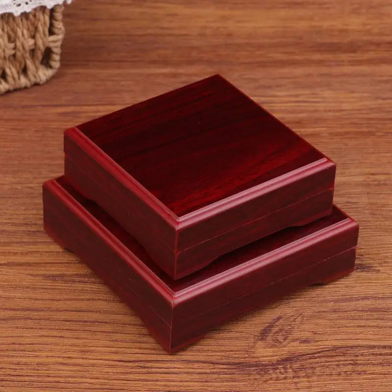 ESTOJO DE MADEIRA PARA MOEDA COM INTERIOR VERMELHO – 10 OU 12 CM
