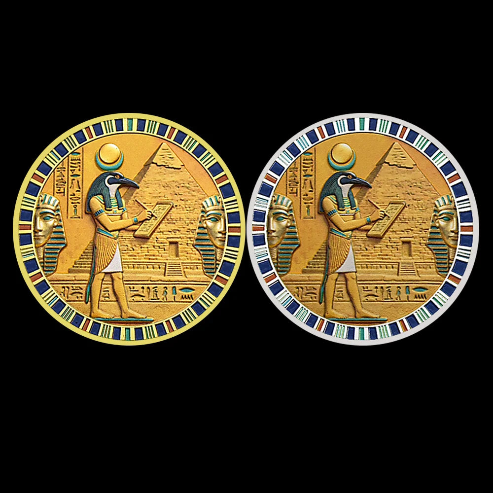 MOEDA THOTH E PIRÂMIDES – ESCRITA, MEMÓRIA E SABEDORIA - 4 OPÇÕES