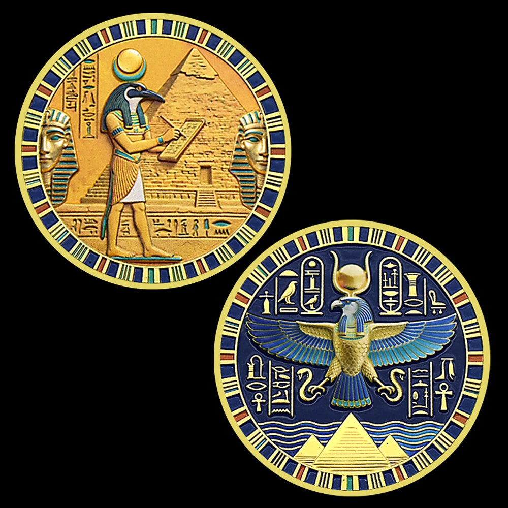MOEDA THOTH E PIRÂMIDES – ESCRITA, MEMÓRIA E SABEDORIA - 4 OPÇÕES