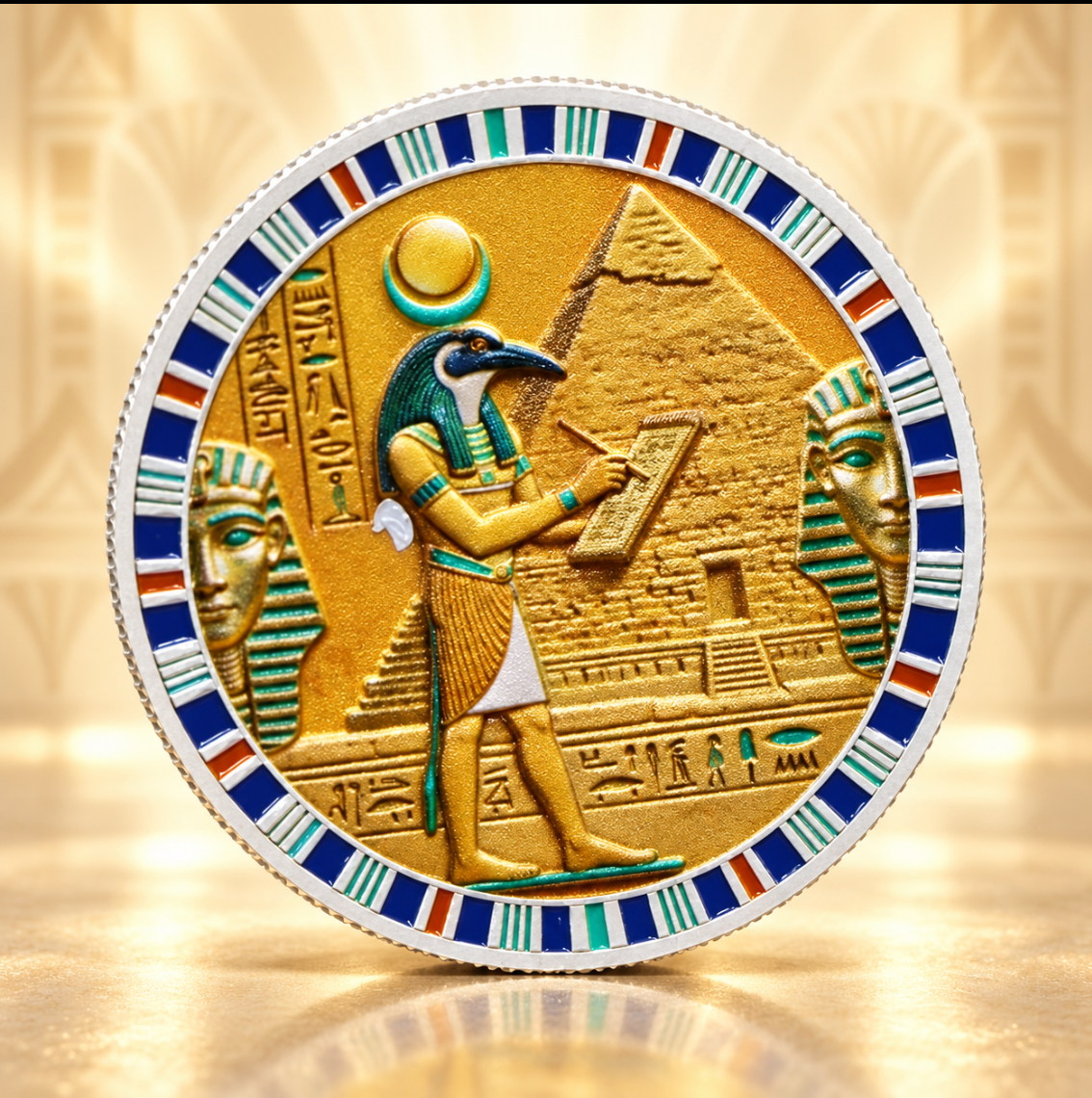 MOEDA THOTH E PIRÂMIDES – ESCRITA, MEMÓRIA E SABEDORIA - 4 OPÇÕES