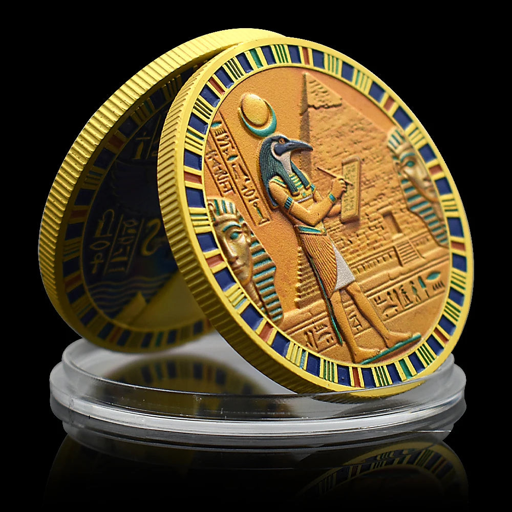 MOEDA THOTH E PIRÂMIDES – ESCRITA, MEMÓRIA E SABEDORIA - 4 OPÇÕES